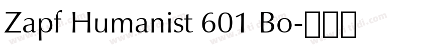 Zapf Humanist 601 Bo字体转换